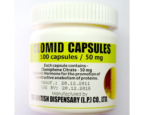 Clomid capsules 50mg British Dispensary