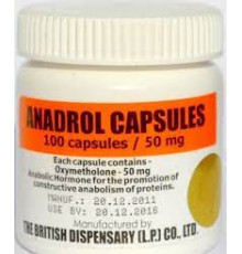 Anadrol capsules 50mg British Dispensary